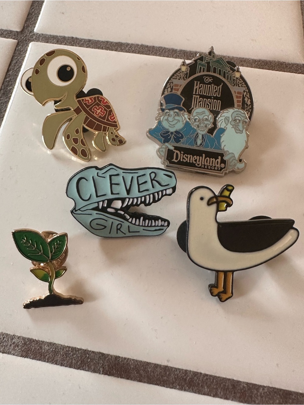 Enamel Pins - Disney, Jurassic Park, etc. - Plus a Set of Locking Pin Backs!